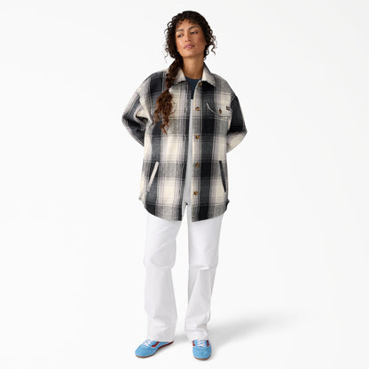 Women's Flannel Shacket - Black (BLK)