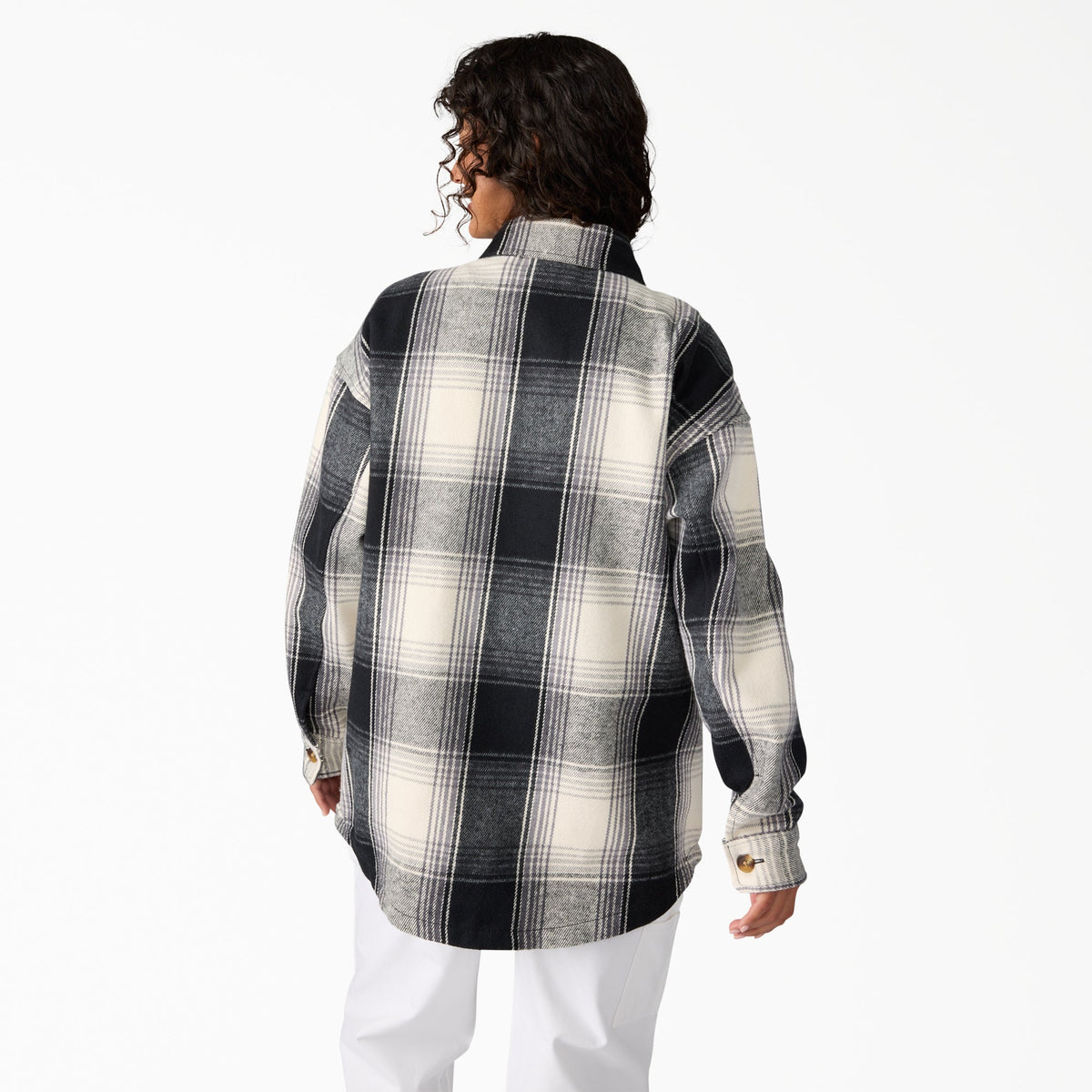 Women's Flannel Shacket - Black (BLK)