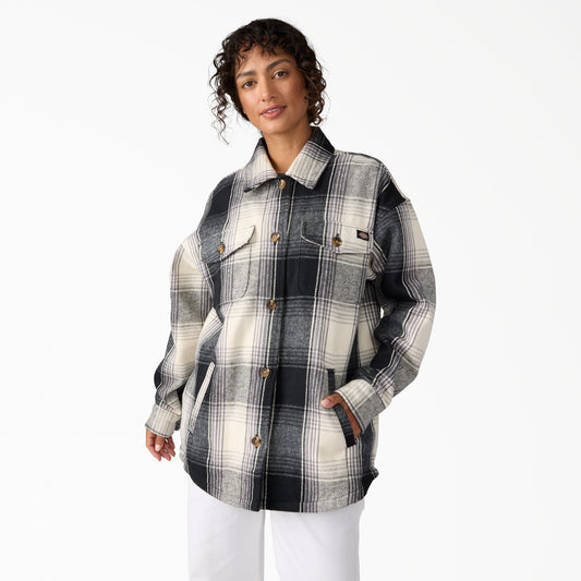 Women's Flannel Shacket - Black (BLK)