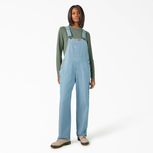 Women’s Relaxed Fit Bib Overalls - Fisher Stripe (0FS)