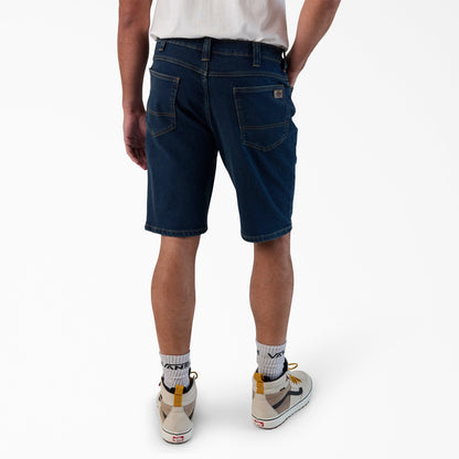 FLEX 5-Pocket Denim Shorts, 11" - Dark Denim Wash (DWI)