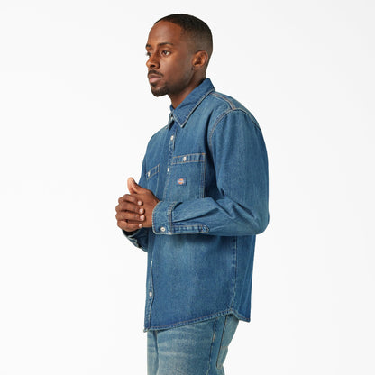 Mechanic Denim Shirt - Khaki Tinted Blue (L23)