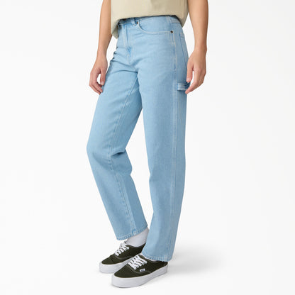 Women's 993 High Waist Tapered Carpenter Jeans - Vintage Aged Blue (C15)