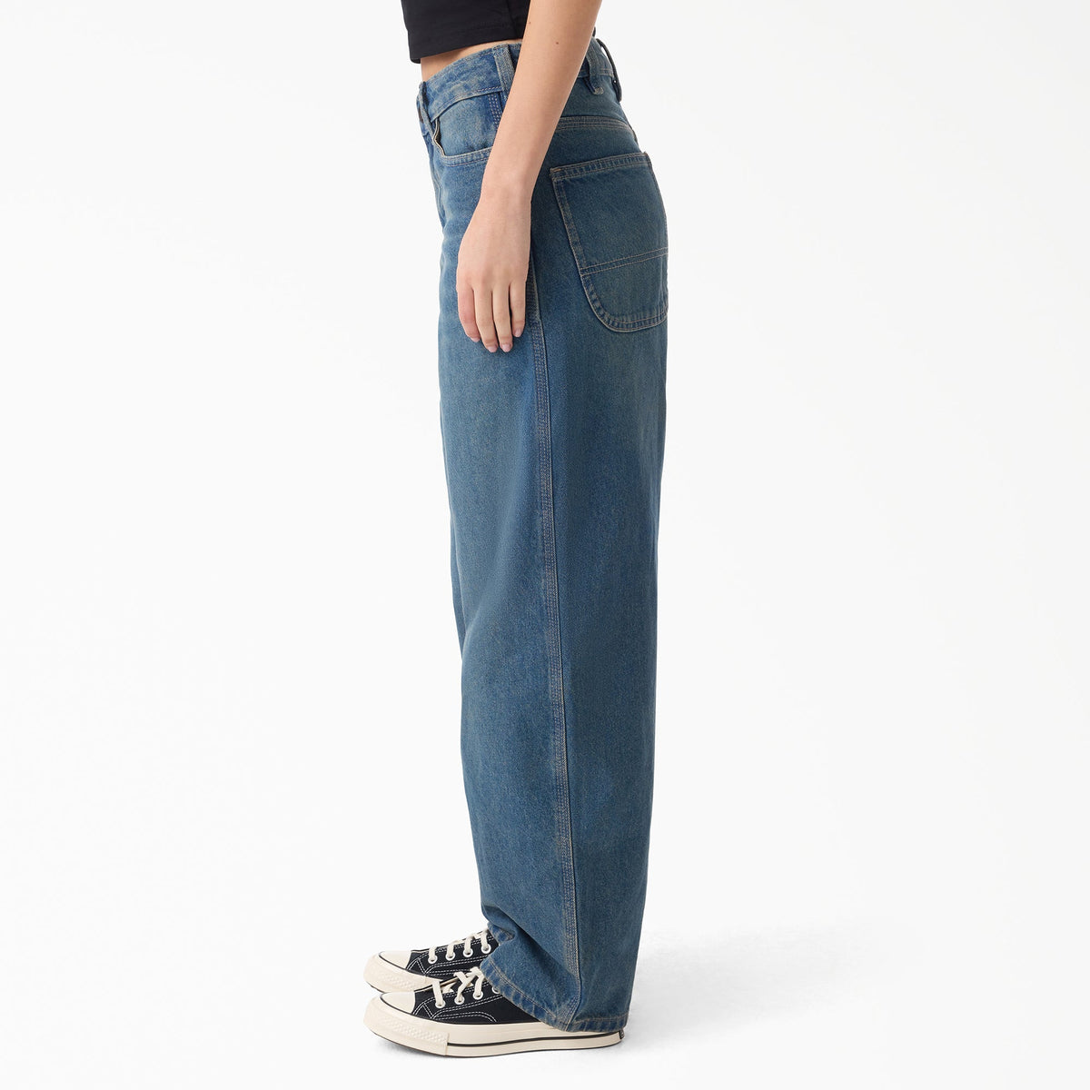 Women's 957 Loose Tapered Work Jeans - Khaki Tinted Blue (L23)