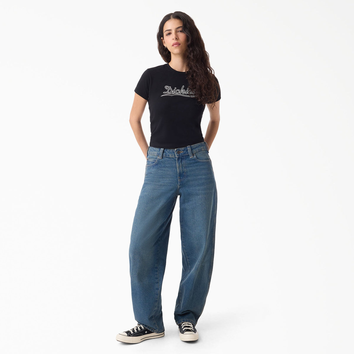 Women's 957 Loose Tapered Work Jeans - Khaki Tinted Blue (L23)