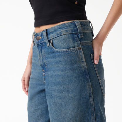 Women's 957 Loose Tapered Work Jeans - Khaki Tinted Blue (L23)