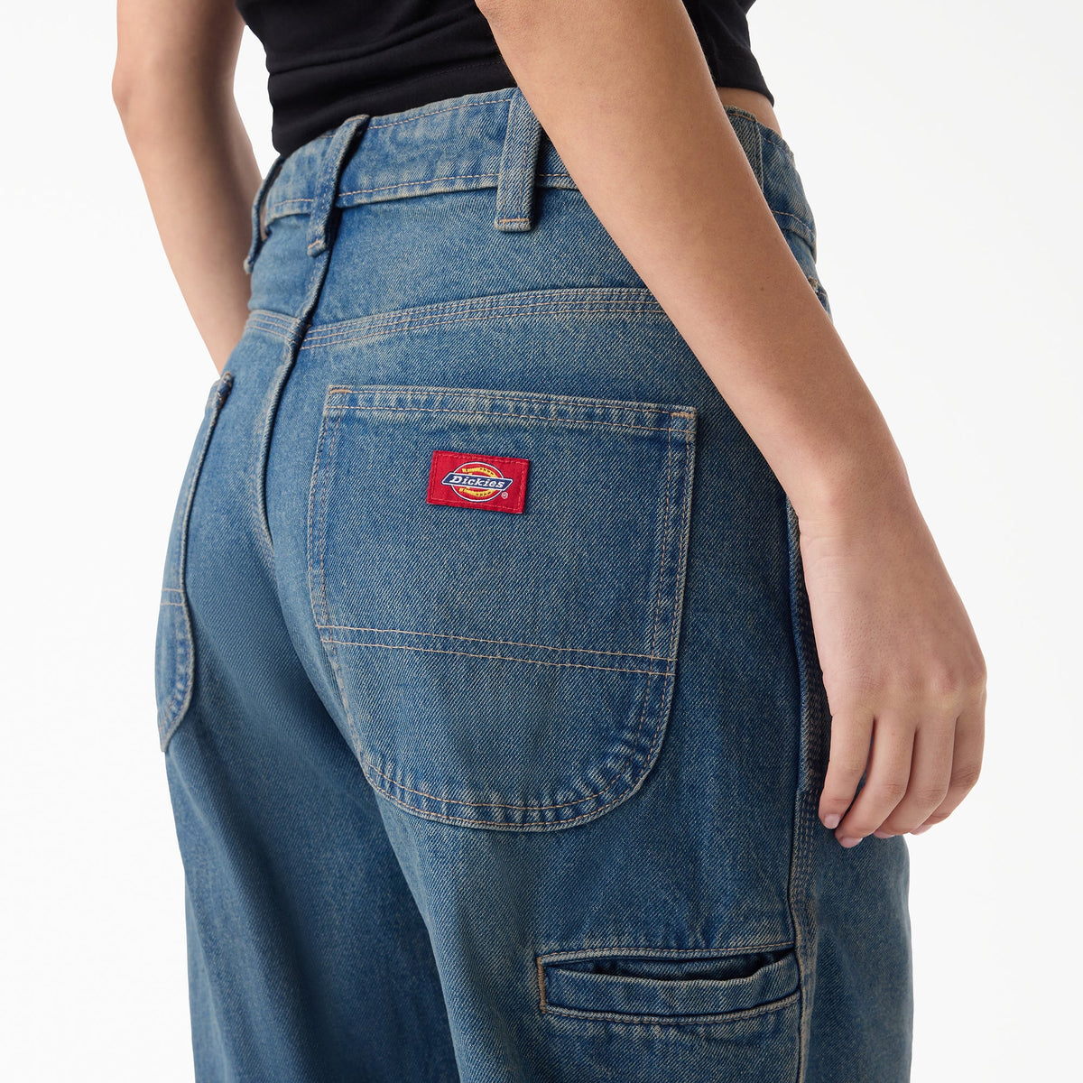 Women's 957 Loose Tapered Work Jeans - Khaki Tinted Blue (L23)