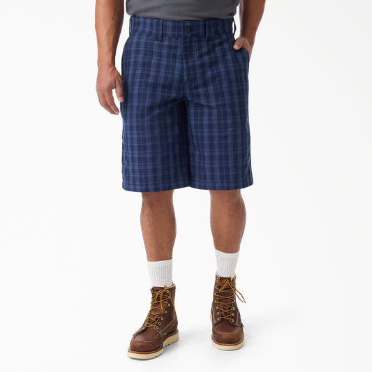Plaid Work Shorts, 11" - Ink Navy (0IK)