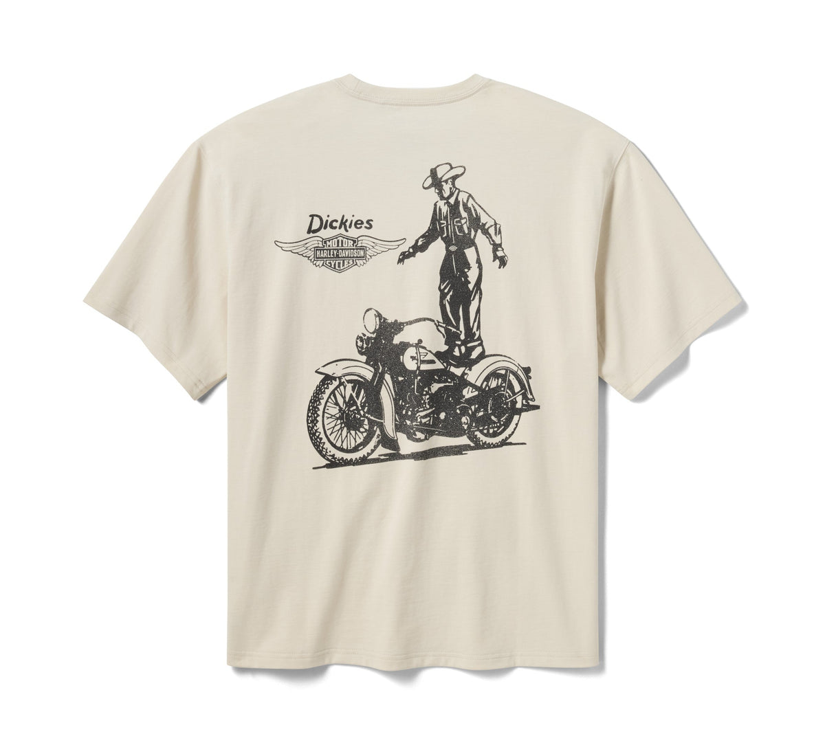 Dickies x Harley-Davidson® Vintage Wash Cowboy Graphic T-Shirt - Bone (L63)