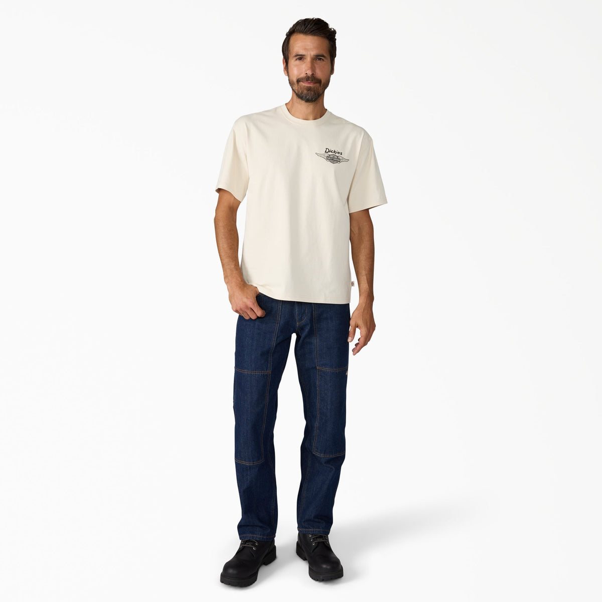 Dickies x Harley-Davidson® Vintage Wash Cowboy Graphic T-Shirt - Bone (L63)