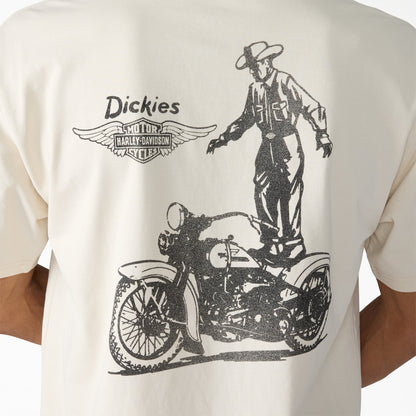 Dickies x Harley-Davidson® Vintage Wash Cowboy Graphic T-Shirt - Bone (L63)