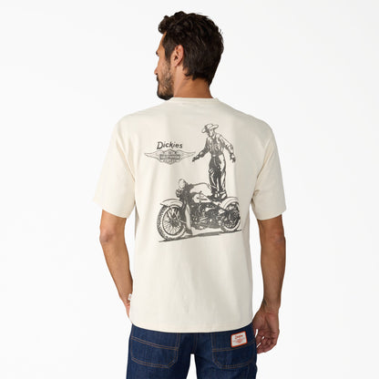 Dickies x Harley-Davidson® Vintage Wash Cowboy Graphic T-Shirt - Bone (L63)