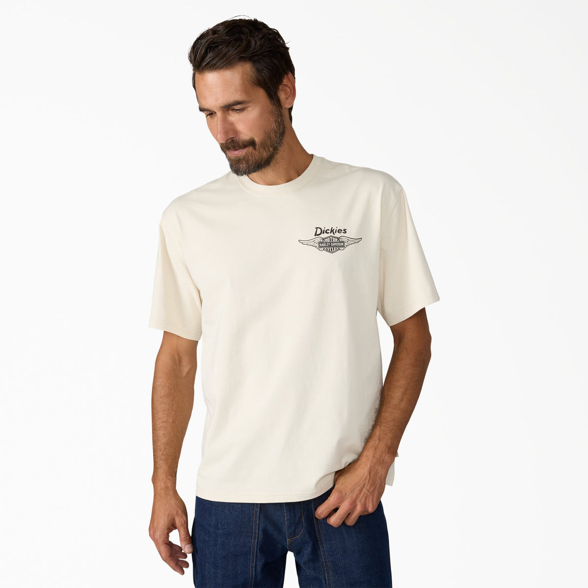 Dickies x Harley-Davidson® Vintage Wash Cowboy Graphic T-Shirt - Bone (L63)