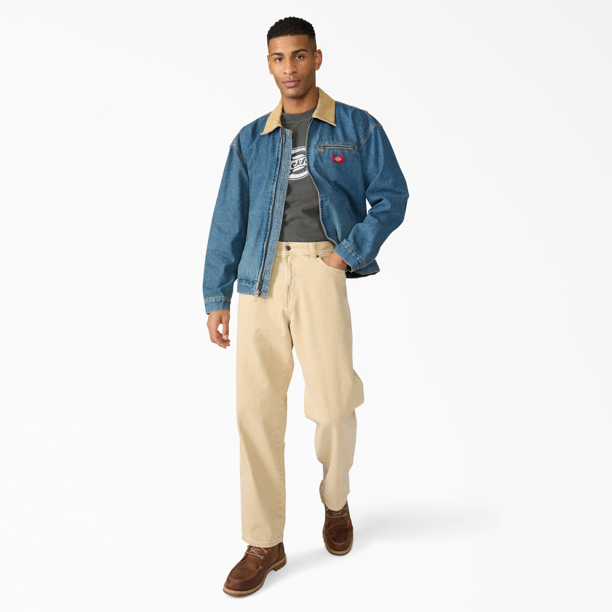 Denim Painter Jacket - Khaki Tinted Blue (L23)
