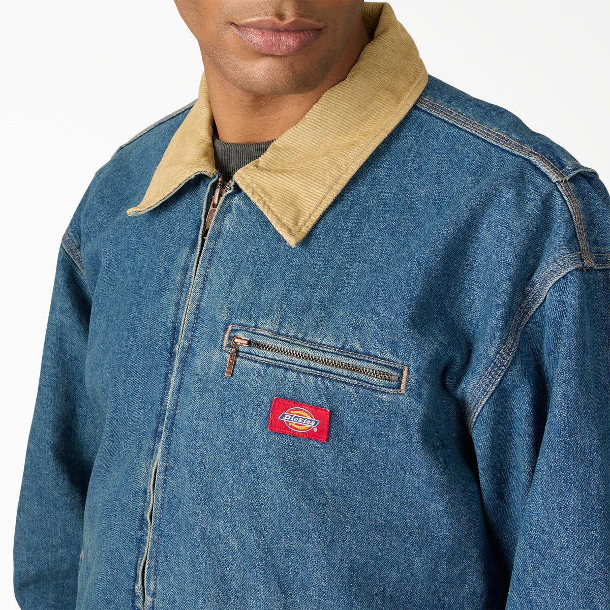 Denim Painter Jacket - Khaki Tinted Blue (L23)