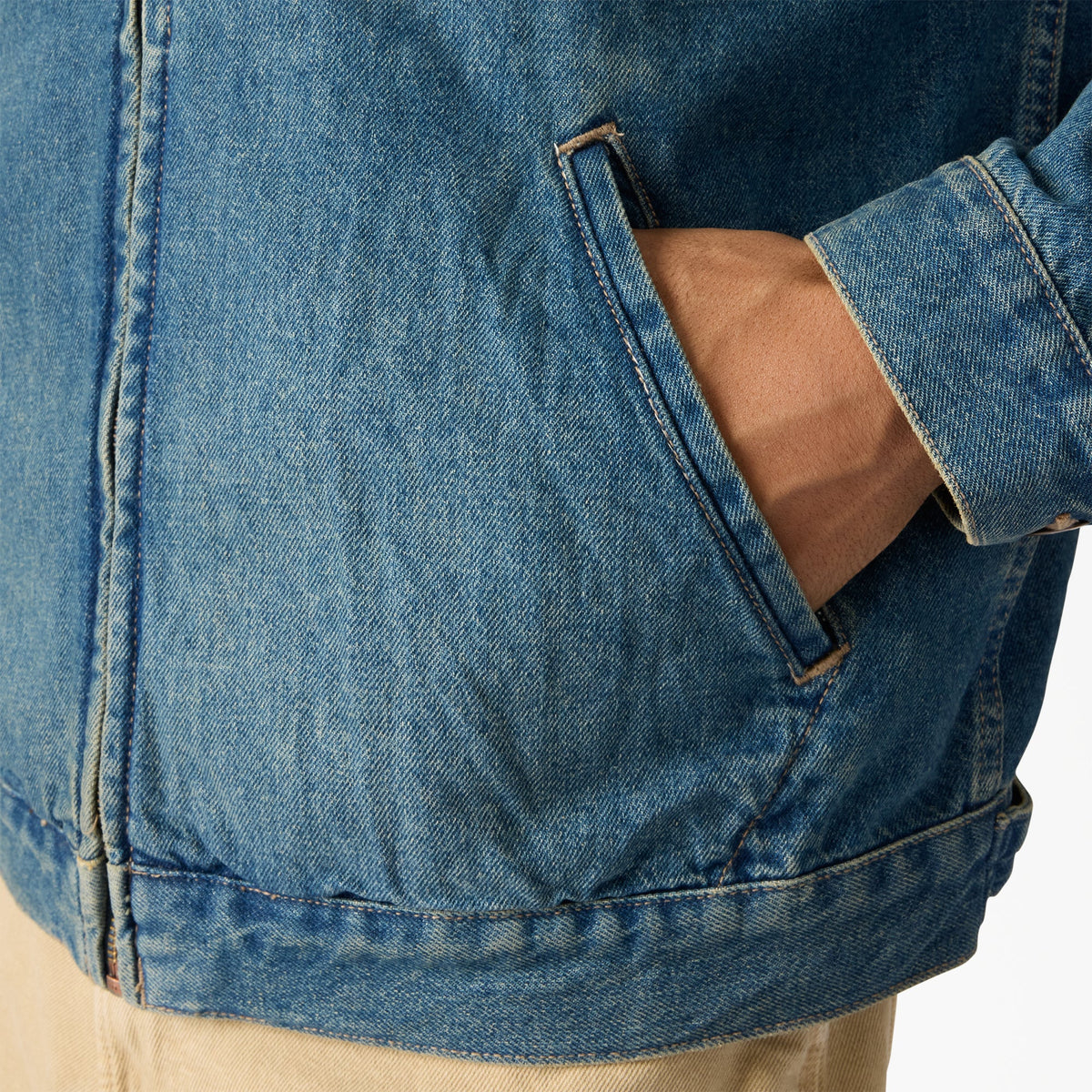 Denim Painter Jacket - Khaki Tinted Blue (L23)