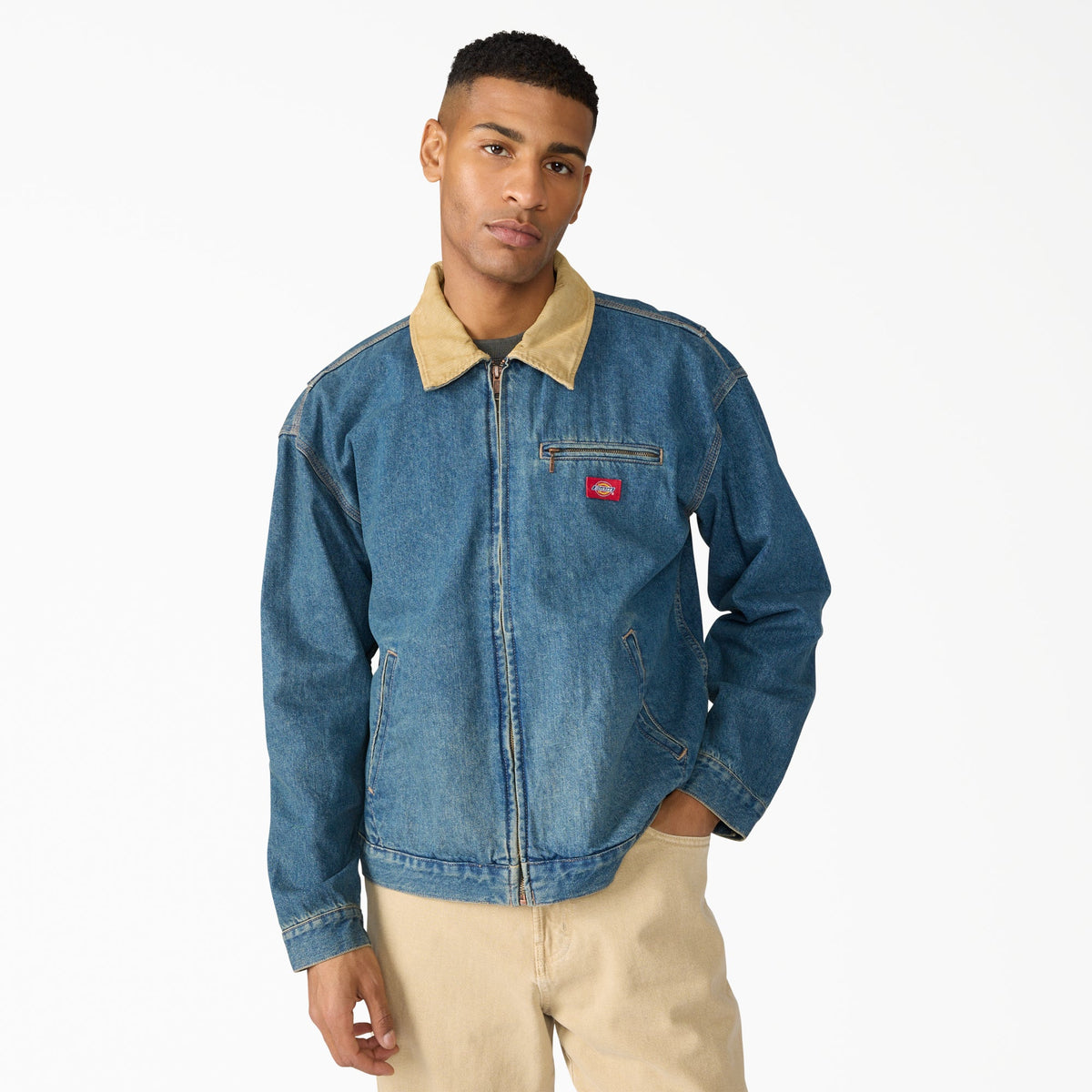 Denim Painter Jacket - Khaki Tinted Blue (L23)