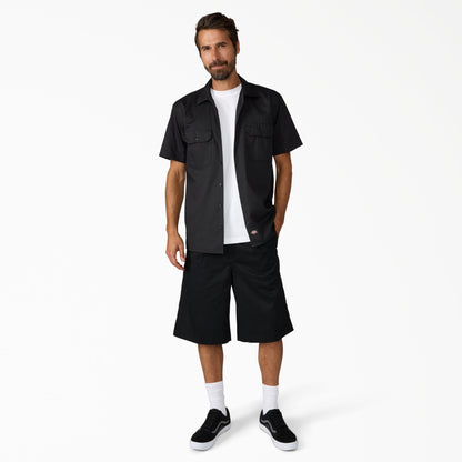 Hemp Twill Work Shorts, 13" - Black (BLK)