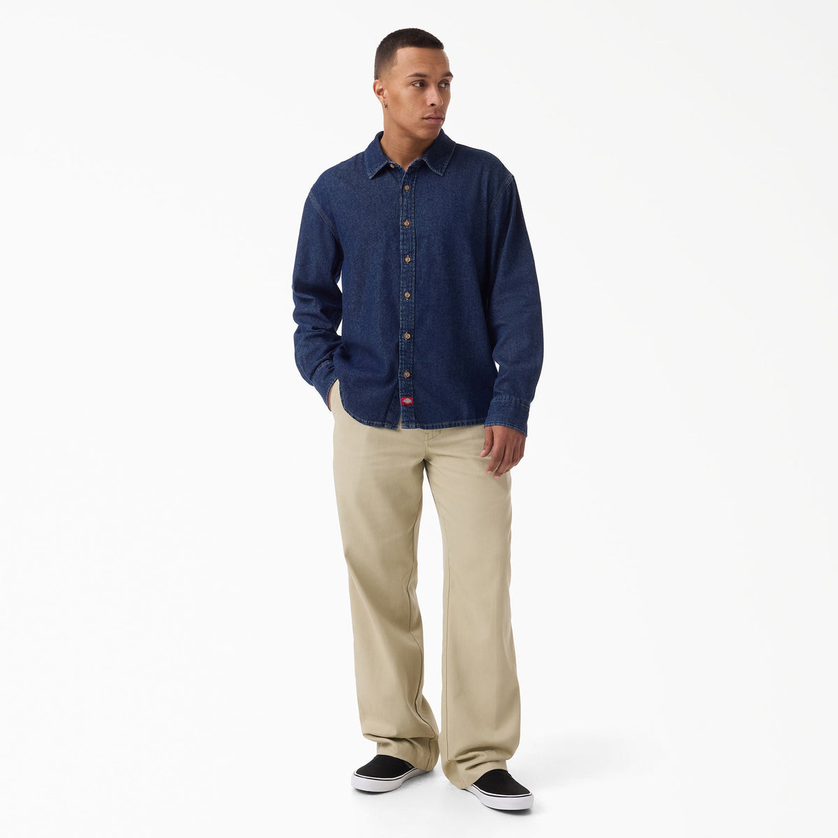 Lightweight Long Sleeve Denim Shirt - Dark Indigo (0DD)