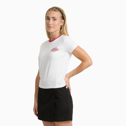 Women's Plainville Ringer T-Shirt - White (WHX)