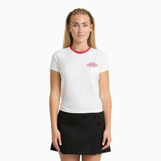 Women's Plainville Ringer T-Shirt - White (WHX)