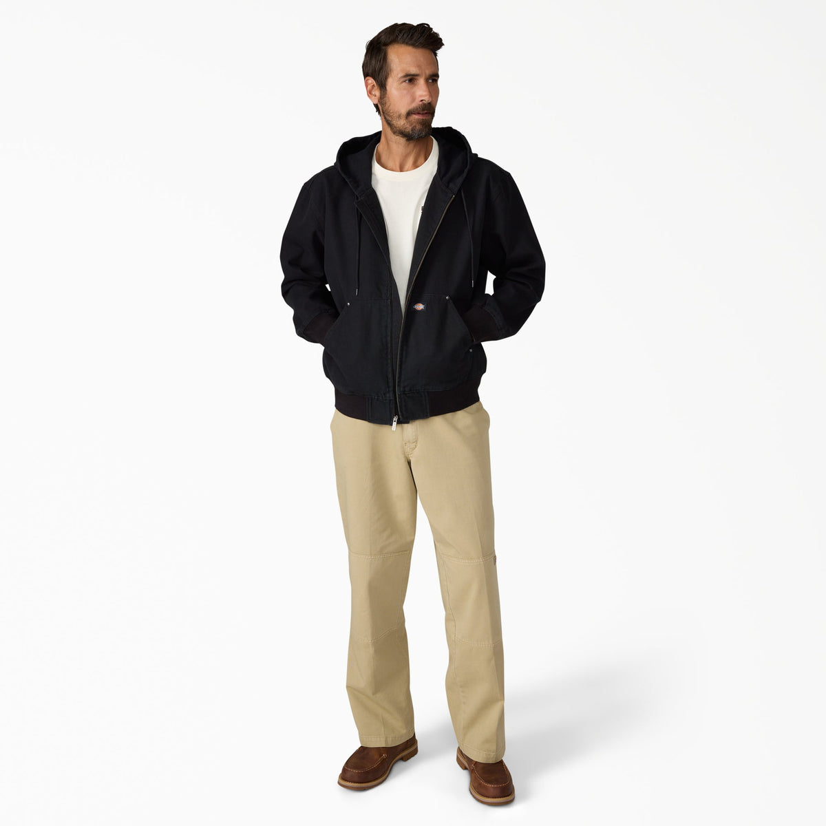Unlined Canvas Hooded Bomber - Black (BLK)