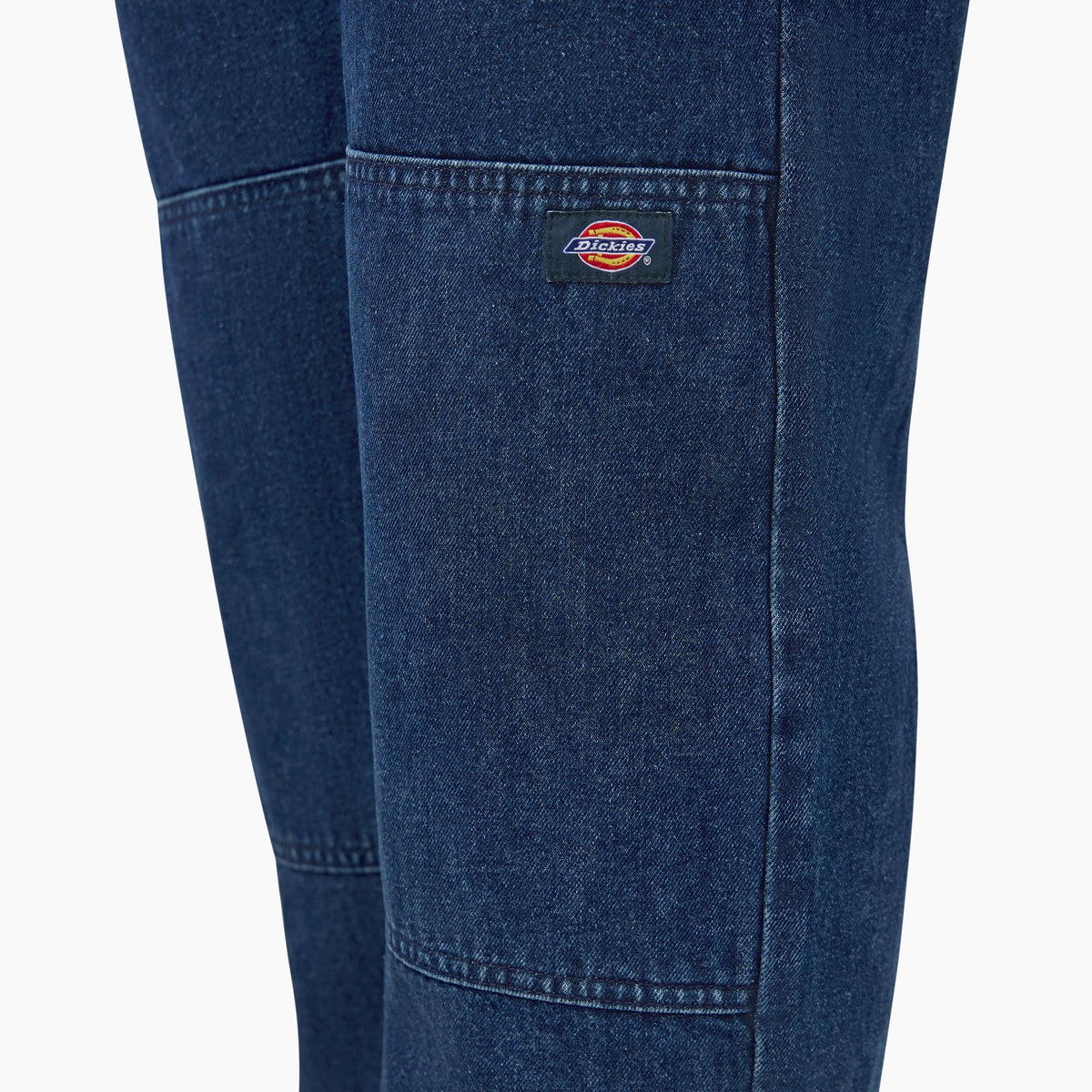 Loose Fit Double Knee Jeans - Stonewashed Indigo Blue (SNB)
