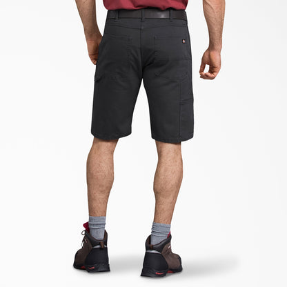 FLEX Regular Fit Duck Carpenter Shorts, 11" - Stonewashed Black (SBK)