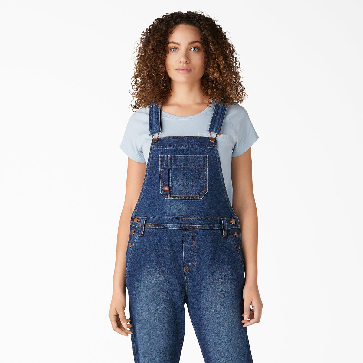 Women's Denim Boyfriend Fit Bib Overalls - Retro Stonewashed (RSW)