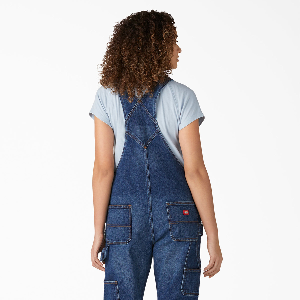 Women's Denim Boyfriend Fit Bib Overalls - Retro Stonewashed (RSW)