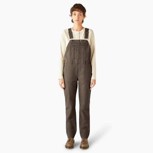 Women's Double Front Bib Overalls - Mushroom (MR1)