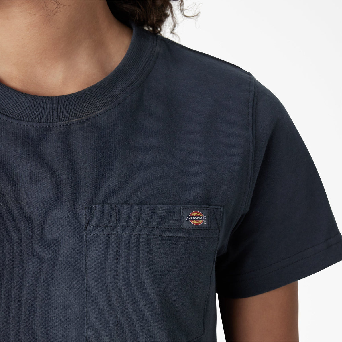 Women's Heavyweight Short Sleeve Pocket T-Shirt - Airforce Blue (AF)
