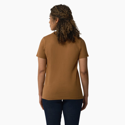 Women's Heavyweight Short Sleeve Pocket T-Shirt - Brown Duck (BD)