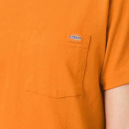 Women's Heavyweight Short Sleeve Pocket T-Shirt - Orange (OR)