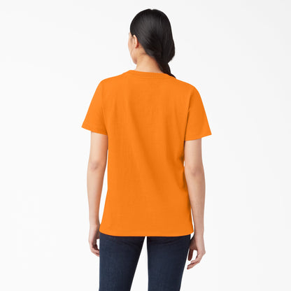 Women's Heavyweight Short Sleeve Pocket T-Shirt - Orange (OR)