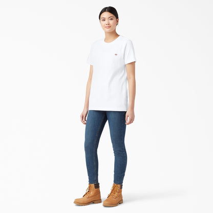 Women's Heavyweight Short Sleeve Pocket T-Shirt - White (WH)