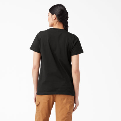 Women's Heavyweight Short Sleeve Pocket T-Shirt - Black (BK)