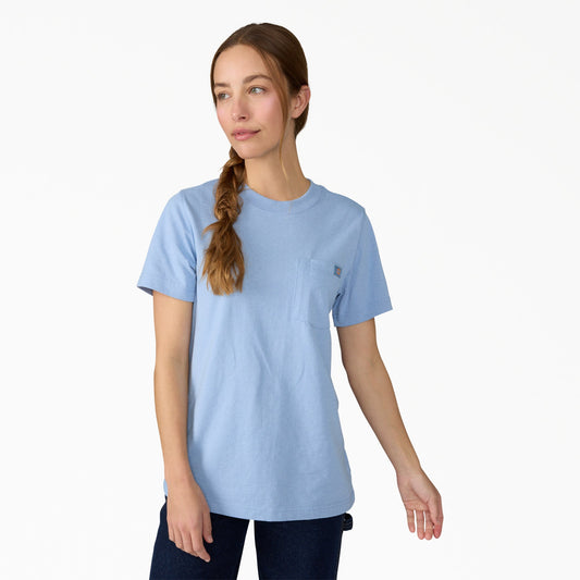 Women's Heavyweight Short Sleeve Pocket T-Shirt - Endless Sky Heather (L49)