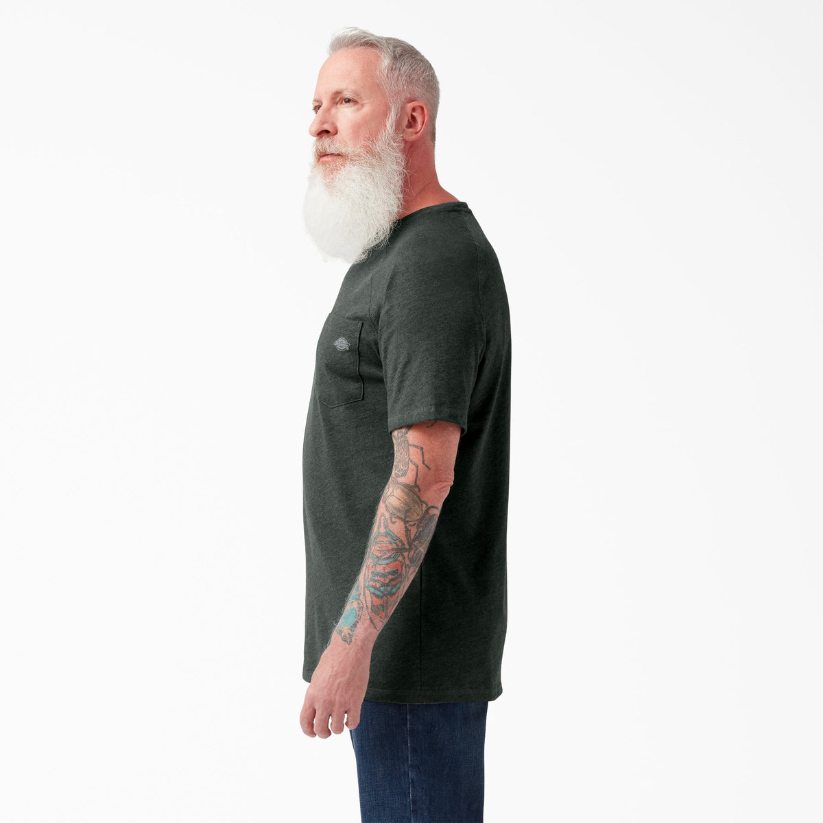 Cooling Short Sleeve Pocket T-Shirt - Hunter Green Heather (HNH)