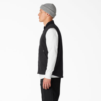 Stonewashed Duck High Pile Fleece Lined Vest - Stonewashed Black (SBK)