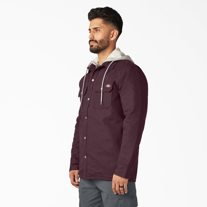 Duck Hooded Shirt Jacket - Maroon (MR)