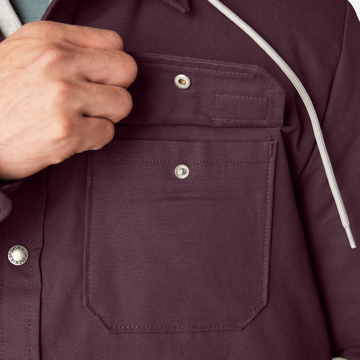 Duck Hooded Shirt Jacket - Maroon (MR)