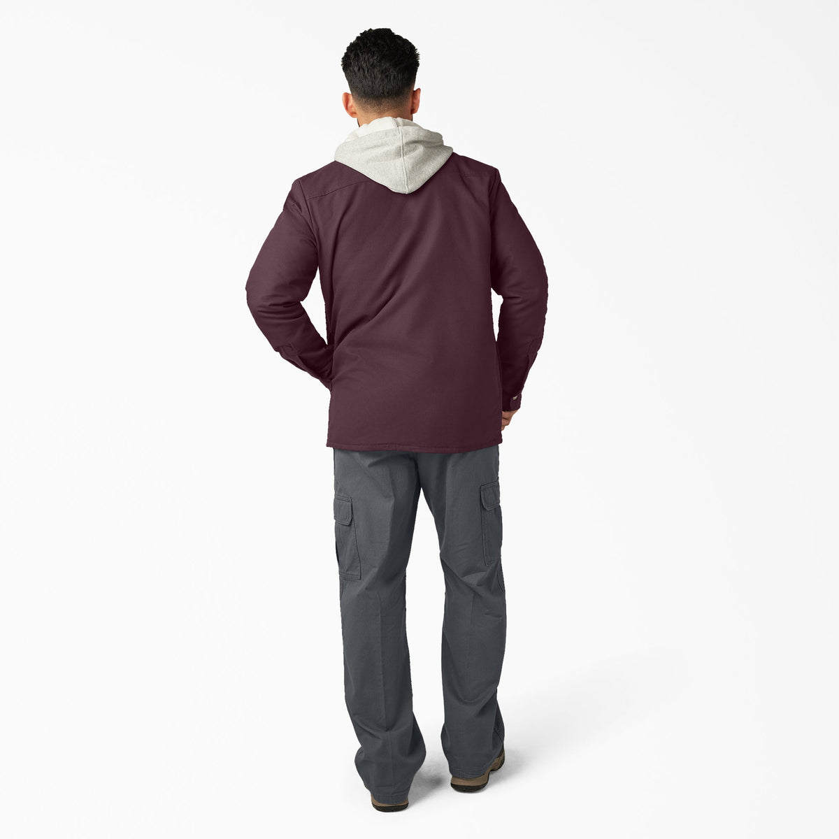Duck Hooded Shirt Jacket - Maroon (MR)