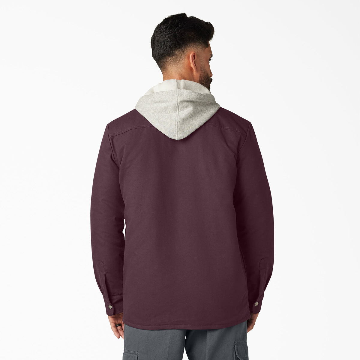 Duck Hooded Shirt Jacket - Maroon (MR)