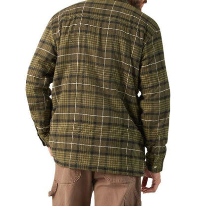 Water Repellent Fleece-Lined Flannel Shirt Jacket - Tactical Green (0GC)