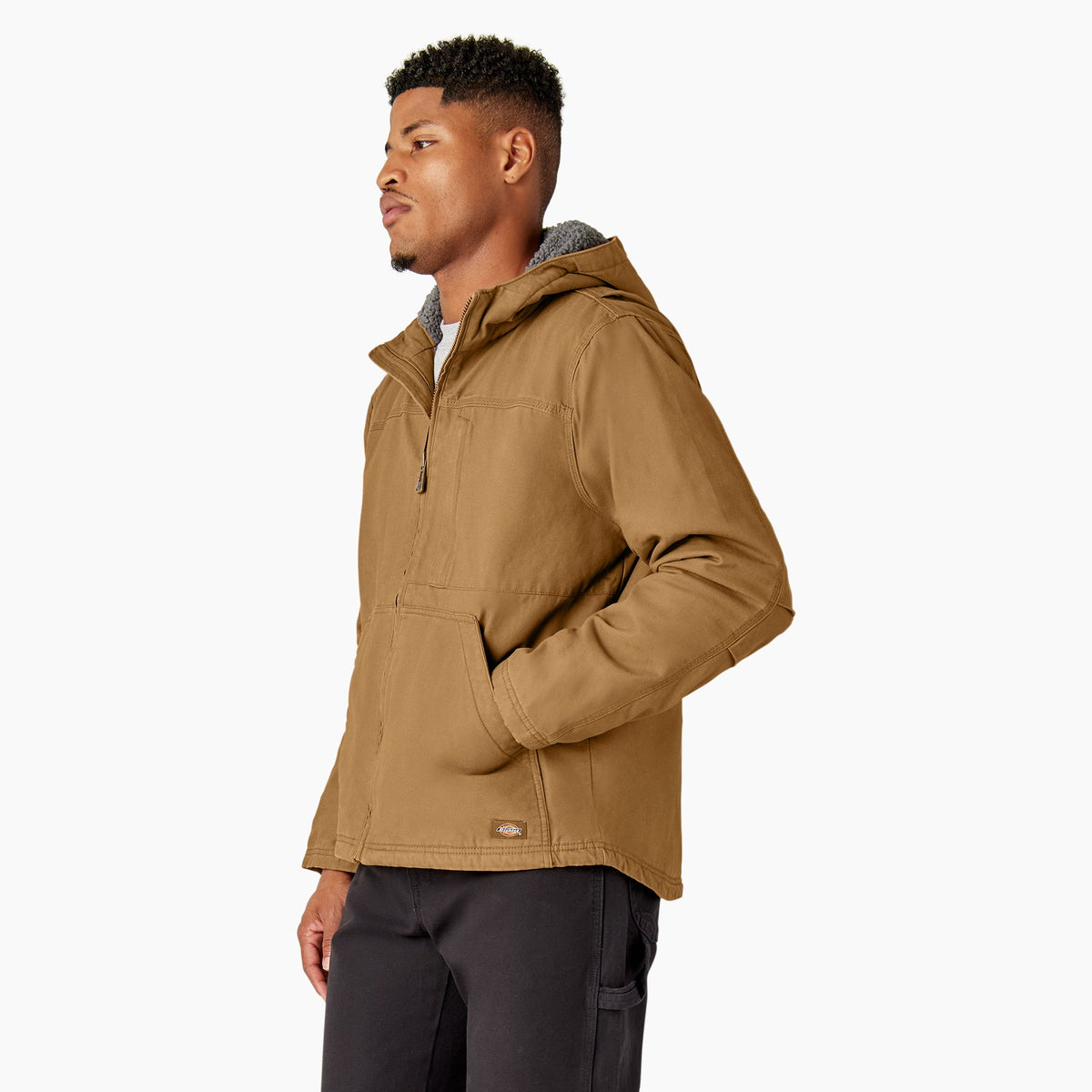 Duck Canvas High Pile Fleece Lined Jacket - Rinsed Brown Duck (RBD)
