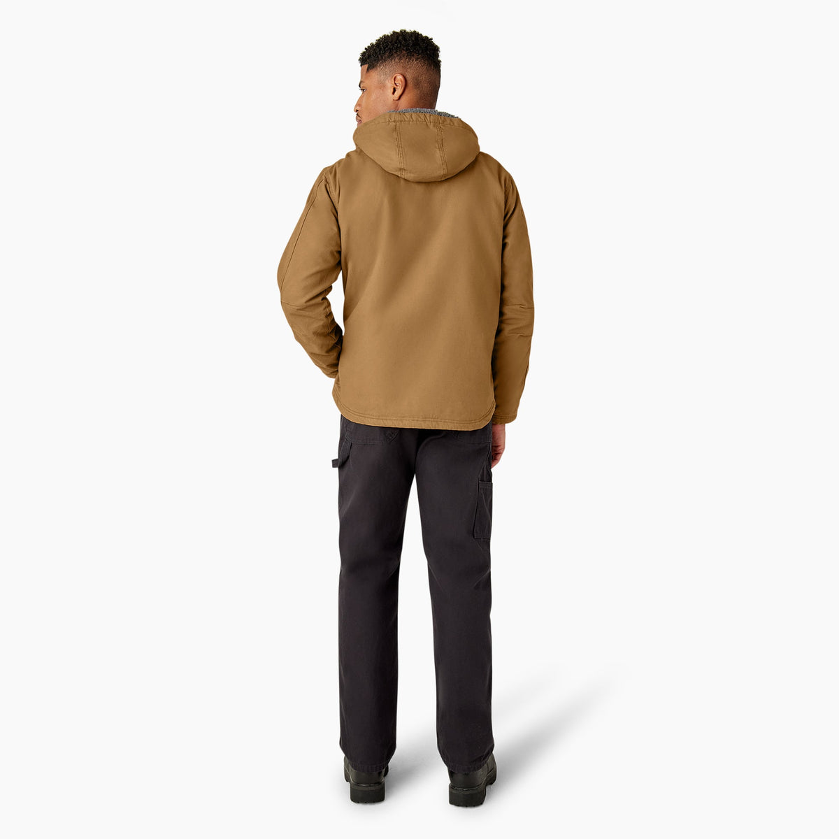 Duck Canvas High Pile Fleece Lined Jacket - Rinsed Brown Duck (RBD)