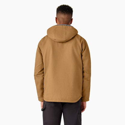 Duck Canvas High Pile Fleece Lined Jacket - Rinsed Brown Duck (RBD)