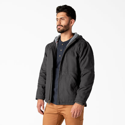 Duck Canvas High Pile Fleece Lined Jacket - Rinsed Slate (RSL)