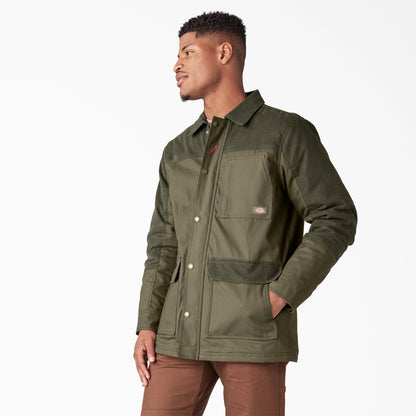 Waxed Canvas Chore Coat - Moss Green (MS)